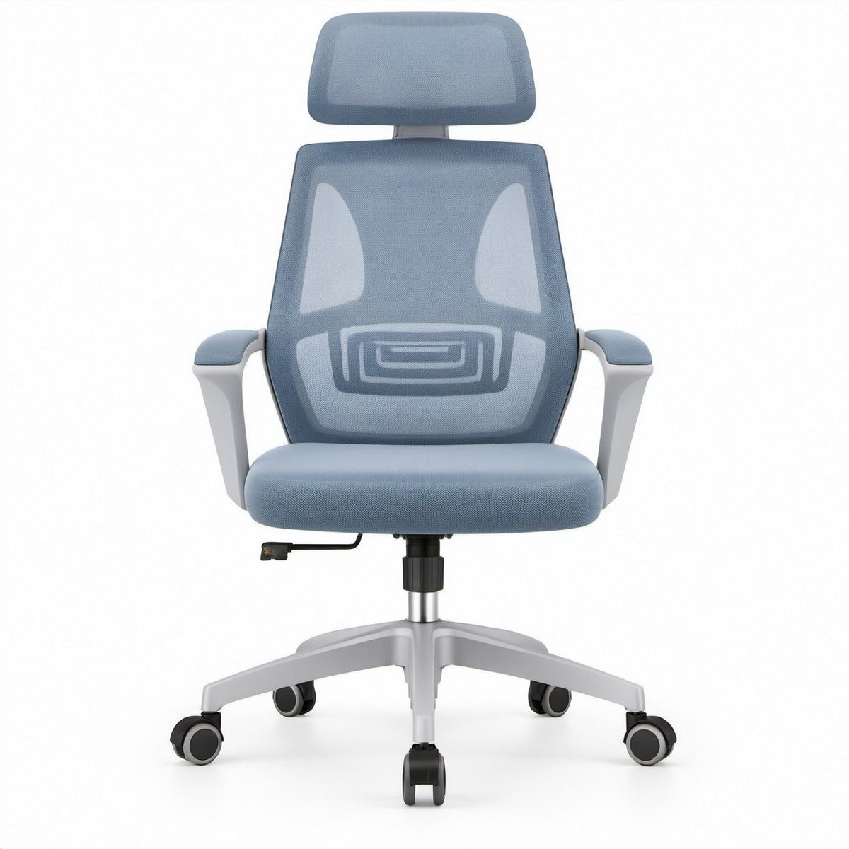 Sedia da ufficio ergonomica girevole in rete Blu e Grigio chiaro, 64 x 64 x 116-126 cm